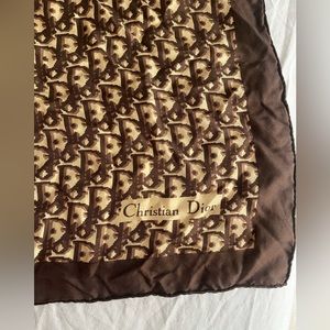 VINTAGE DIOR CD MONOGRAM SILK SCARF